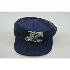 Longacres Snapback Hat Blue One Size  That Hat Horse Racing Made In Korea